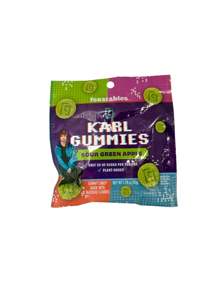 feastables Karl Gummies Sour Green Apple