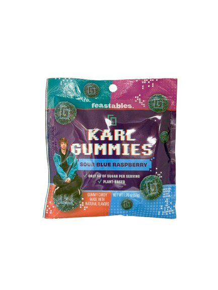 Feastables Karl Gummies Sour Blue Raspberry